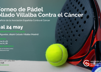 I TORNEO DE PÁDEL COLLADO VILLALBA CONTRA EL CÁNCER